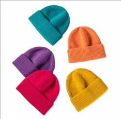 plain ribbed knitted beanies