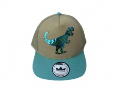 kids dinosaur sequins emb flatbill