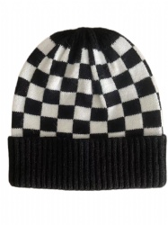 check  knitted jacquard beanies