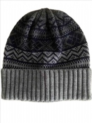 mens jacquard knitted beanies