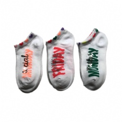 kids cotton anklet socks with print