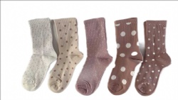 cotton crew  socks with different size sport jacquard