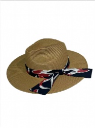 paper straw  hats with printed band