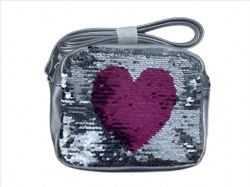 girls heart sequins sling bag